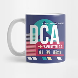 Washington, DC (DCA) Airport Code Baggage Tag E Mug